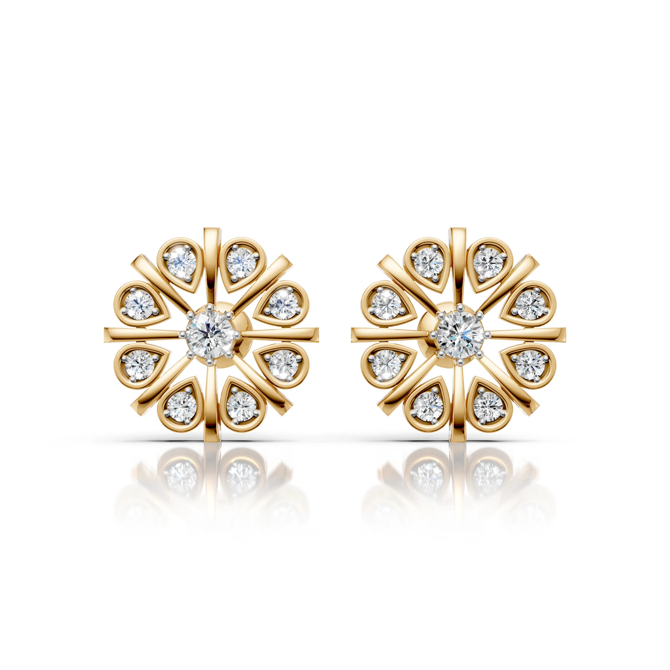 Diamond Teardrop Floral Design
